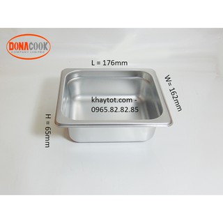 KHAY INOX ĐỰNG THẠCH TOPPING 1/6-65MM (KHÔNG NẮP)