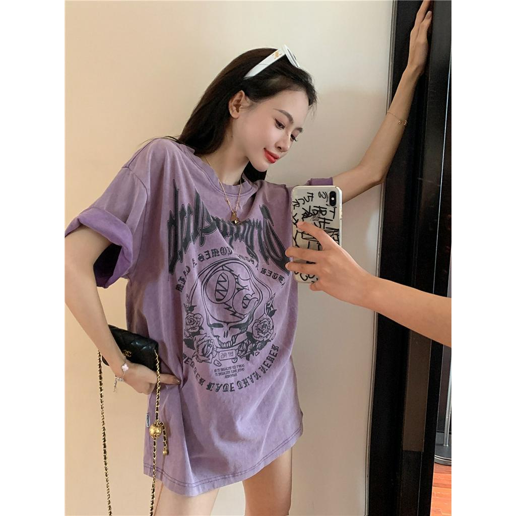 Áo Thun Ngắn Tay Phong Cách vintage Thời Trang Mùa Hè