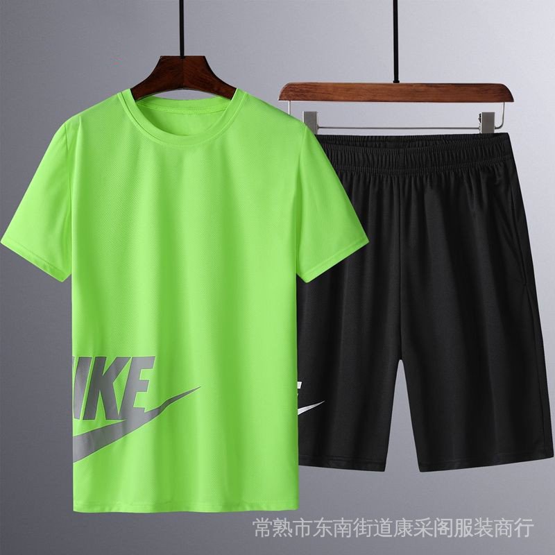 Bộ Đồ Thể Thao Ngắn Tay Thoáng Khí Mau Khô Dành Cho Nam