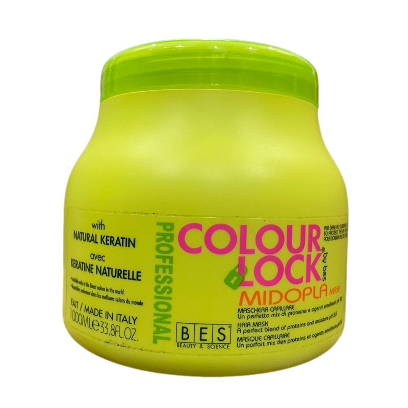 Hấp dầu tóc khóa màu chuyên nghiệp Bes Lock Colour Midopla Mask 1000ml