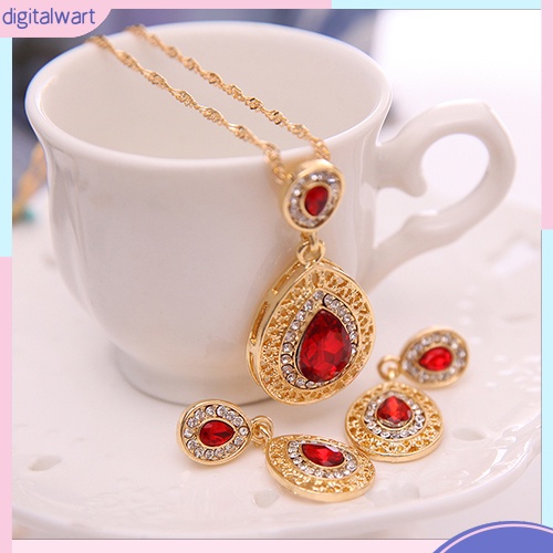 Bộ trang sức đính đá kiểu dáng sang trọng cho nữ