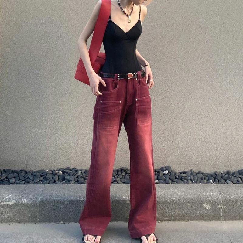 Quần Jeans Dài Ống Đứng Thời Trang Dành Cho Nữ 22S