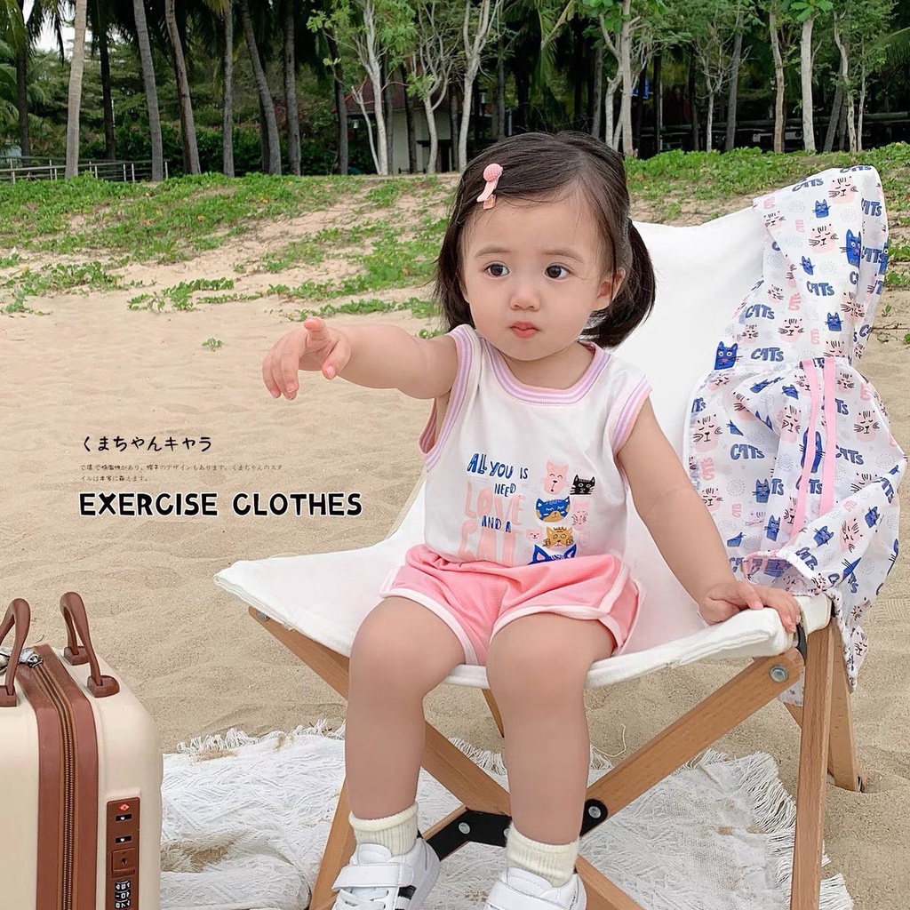 Bộ cotton bé trai/bé gái❤M0036❤Đồ bộ cho bé chất Cotton mềm mịn, thiết kế chạy viền thể thao khỏe khoắn năng động.