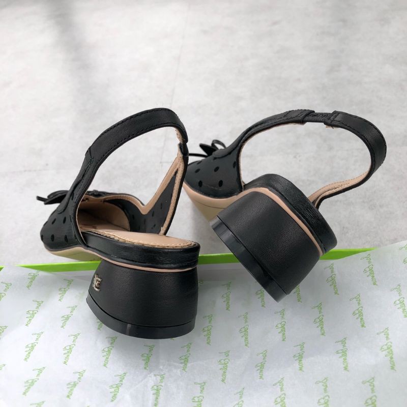 Giày cao gót nữ mặt lưới mũi nhọn có quai sau đế 4cm Sam Edelman