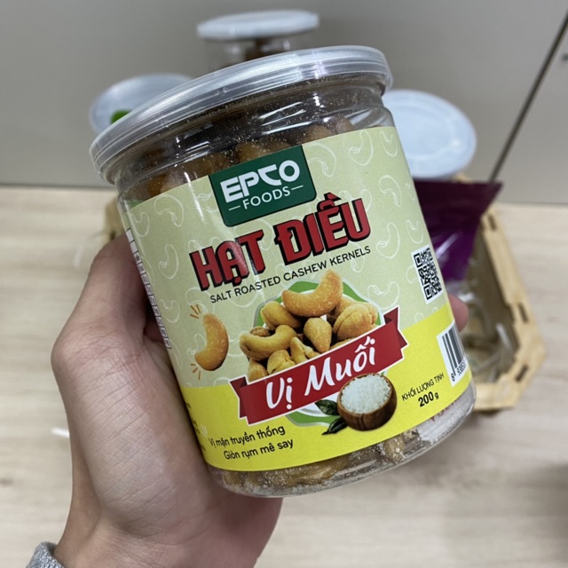 HẠT ĐIỀU DINH DƯỠNG VỊ MUỐI EPCO FOODS (HŨ 200G)