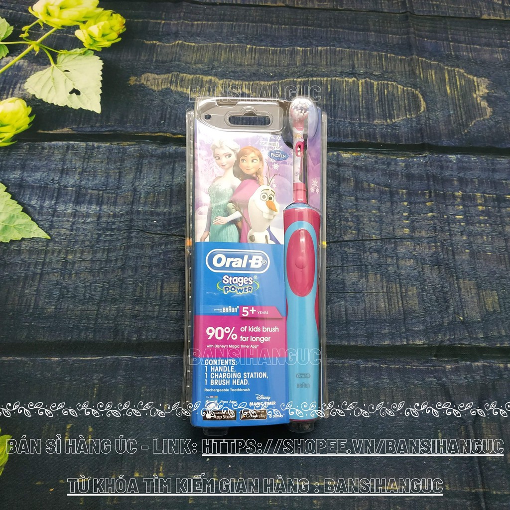 Bàn chải điện Oral-B cho bé gái 5 tuổi Stages Power Disney