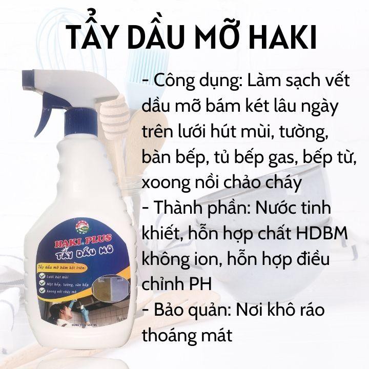 💪Siêu tẩy rửa nhà bếp Haki Plus 500ml 💪 Tẩy dầu mỡ Siêu Mạnh, tẩy sạch lưới hút mùi ❗❗❗