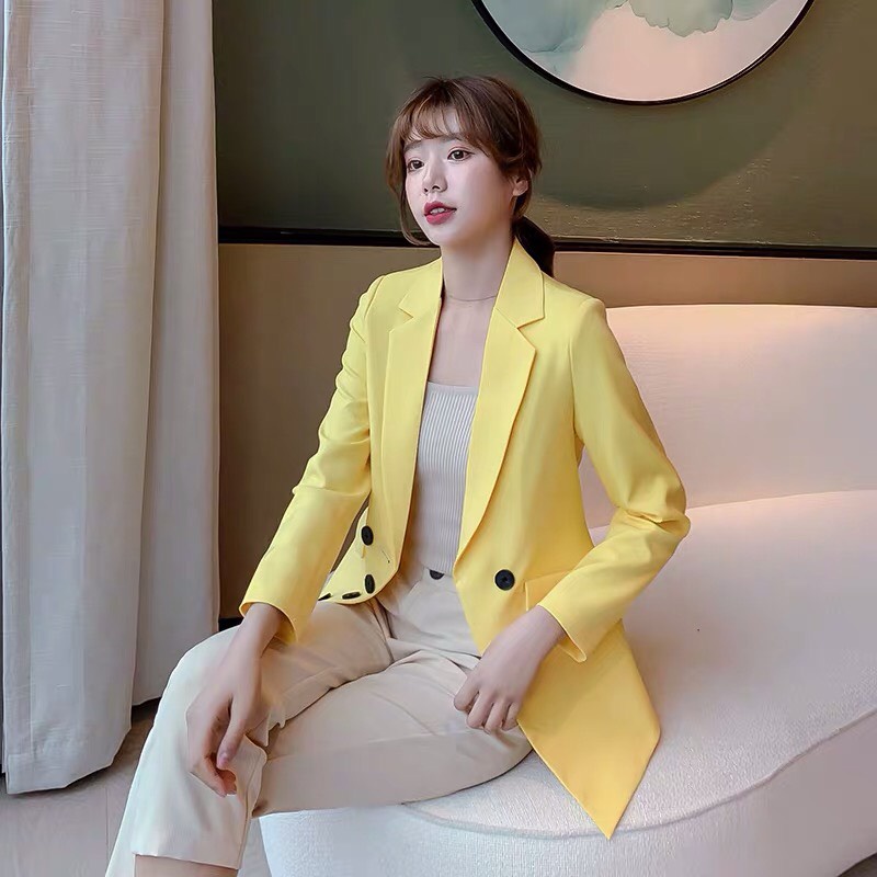 Áo khoác vest màu phong cách Hàn Quốc