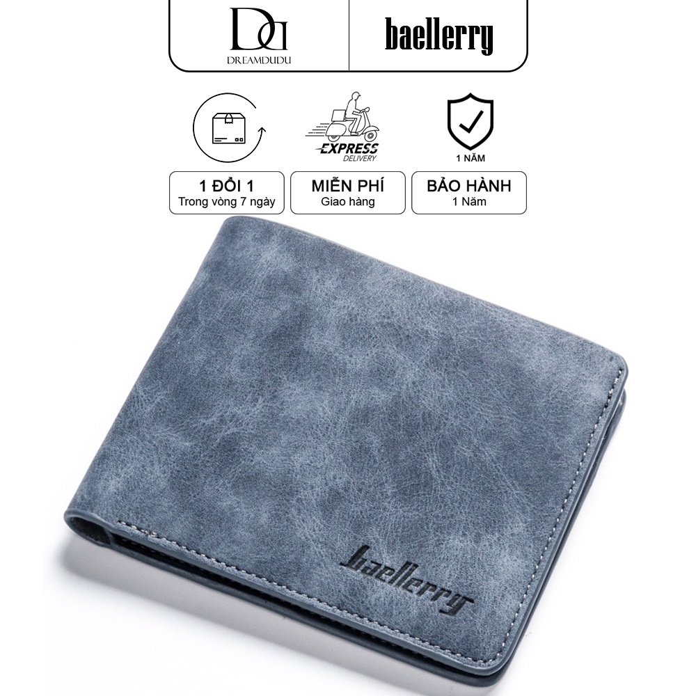 Ví da nam hàng hiệu BAELLRY ví nam mini dáng ngang phong cách street style ĐỘC ĐÁO