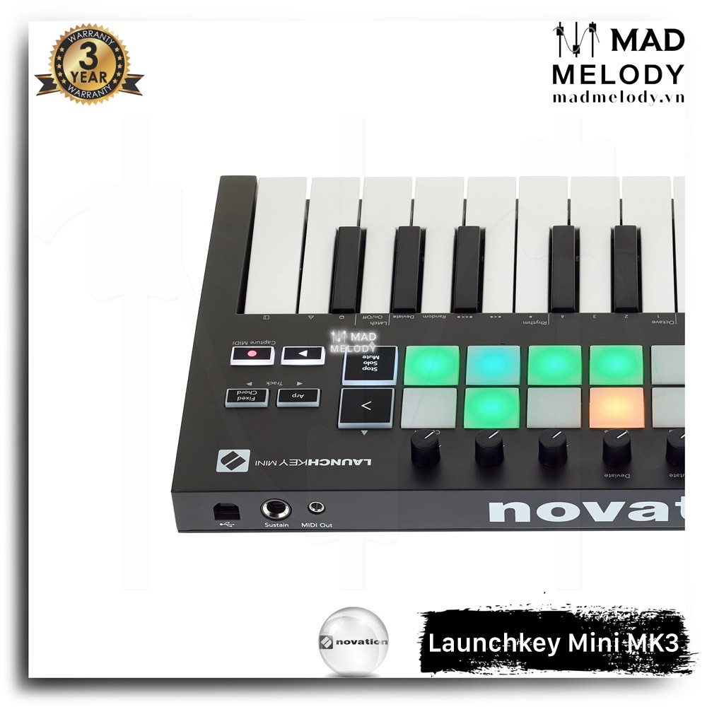Novation Launchkey Mini MK3 MIDI Keyboard [đàn soạn nhạc nhỏ gọn, đời 3, 25 phím mini, Brand New]
