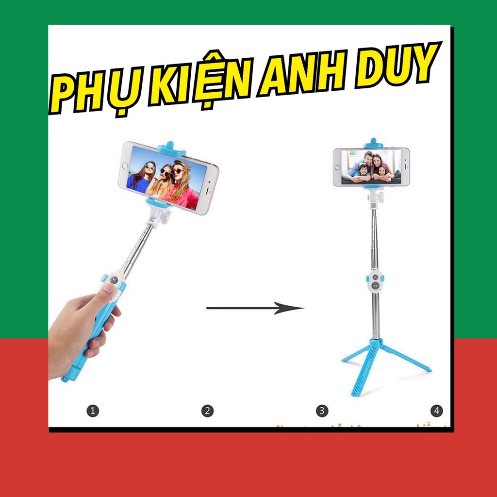 Gậy chụp ảnh có giá 3 chân Bluetood | BigBuy360 - bigbuy360.vn