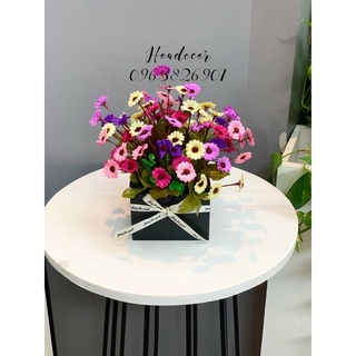Chậu Hoa Mini lọ hoa giả hoa lụa Phù Hợp trang trí Với Mọi Phong Cách Decor, hoa lụa hoa giả cao cấp.