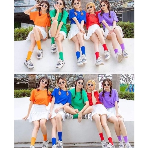 Tất sắc màu cổ cao chất mịn đẹp mix đồ đội nhóm đi du lịch cực xinh, chất