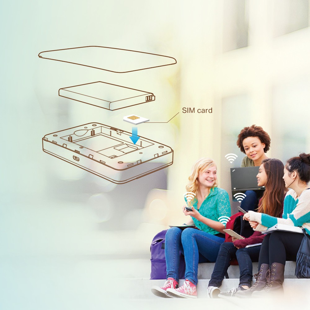 Bộ phát Wi-Fi di động Tplink 4G LTE M7350 - Hàng Chính Hãng