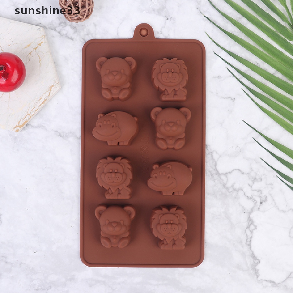 Khuôn Làm Bánh / Xà Phòng / Sô Cô La Hình Động Vật Bằng Silicone DIY