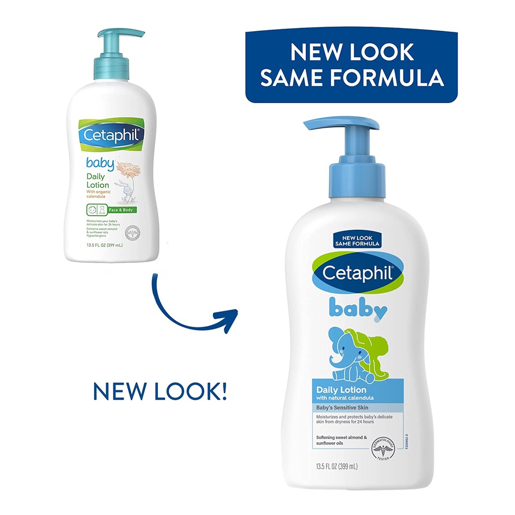 Sữa dưỡng ẩm hàng ngày cho bé Cetaphil baby lotion dung tích 399ml chai có vòi