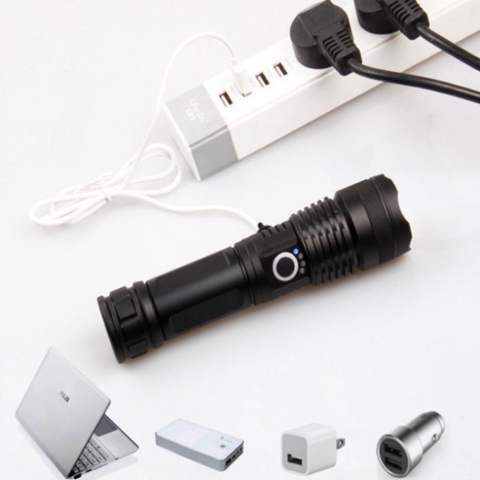 Đèn pin siêu sáng XHP50-Sản phẩm chính hãng -Đèn pin cầm tay Miễn phí vận chuyển đơn hàng đạt 200k