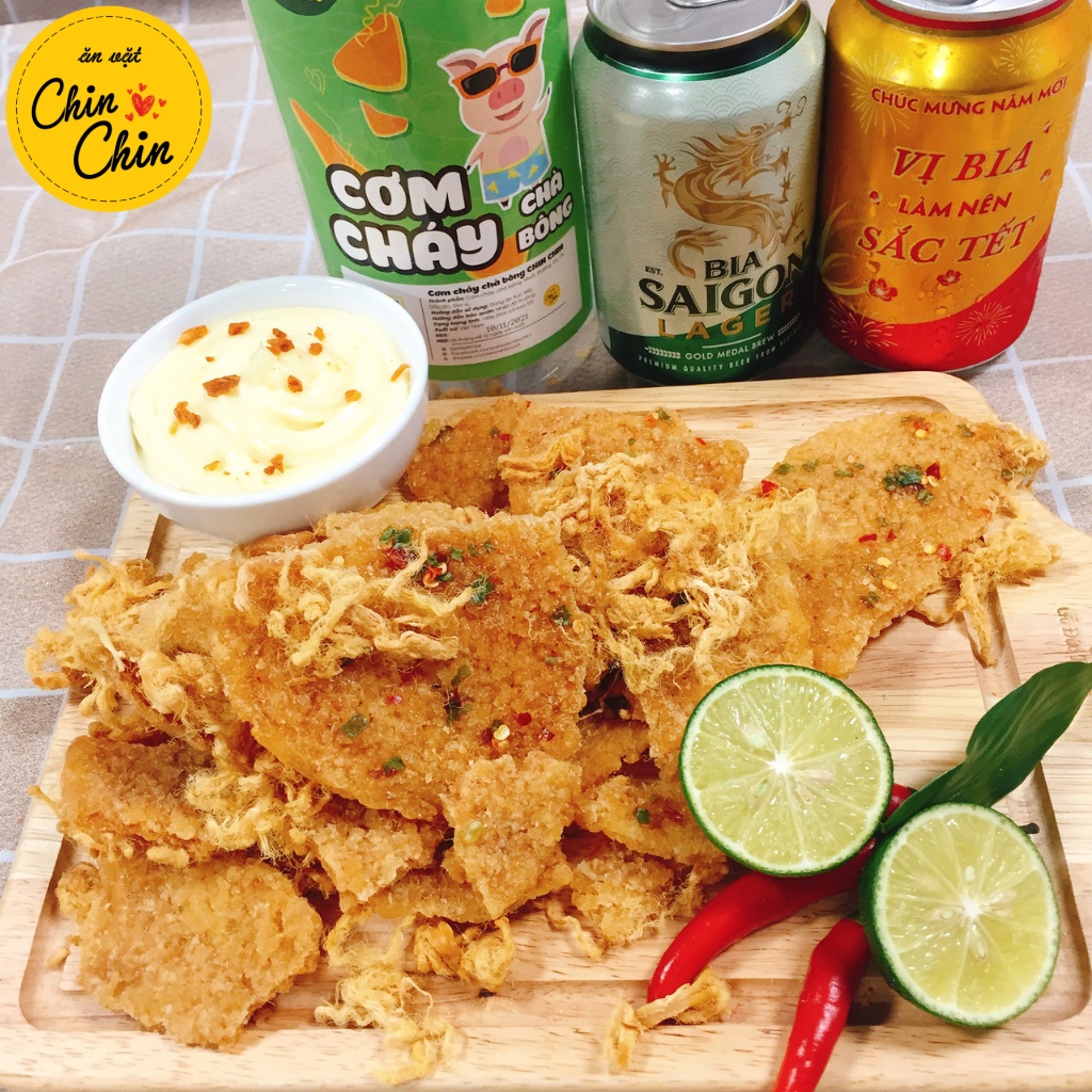 Đồ ăn vặt cơm cháy chà bông chiên mắm hành giòn trứng muối 300g ChinChin | BigBuy360 - bigbuy360.vn