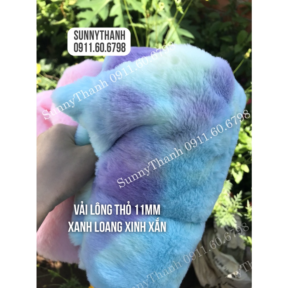 Vải lông MIX NHIỀU MÀU -  may túi, may balo, may áo khoác cho trẻ em dễ thương mịn không rụng lông