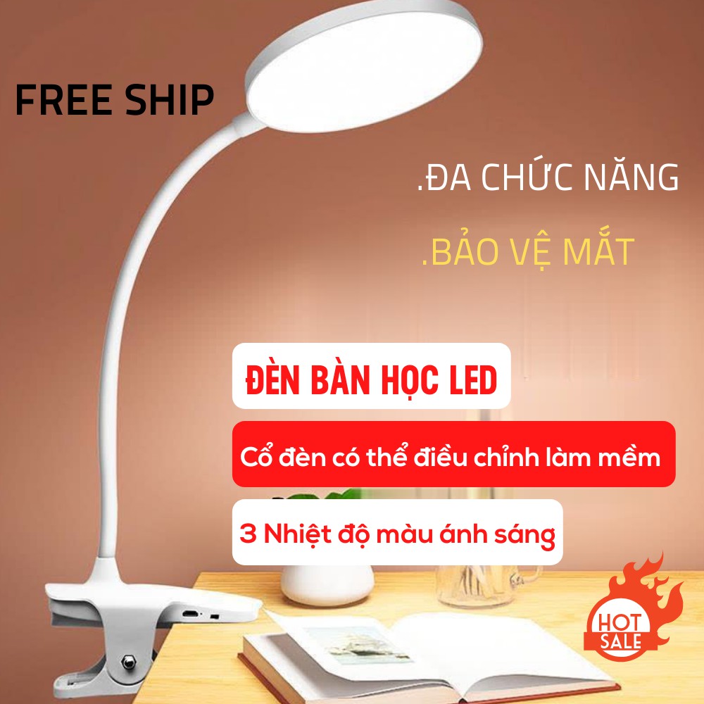 Đèn led để bàn , đèn để bàn nhỏ gọn chuyên dụng cho nối mi , học sinh chế độ 3 ánh sáng TIME HOME