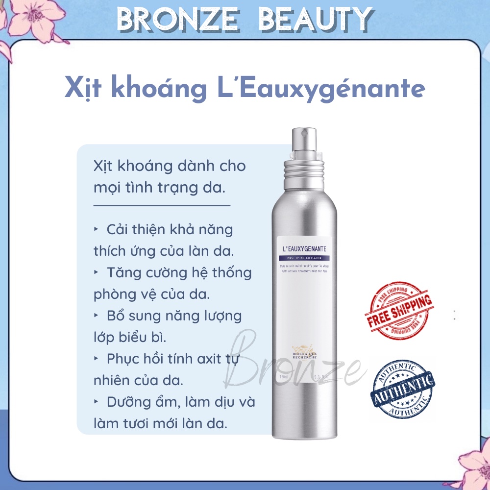 Xịt khoáng L'Eauxygenante dưỡng ẩm, làm dịu, làm tươi mới làn da - K06