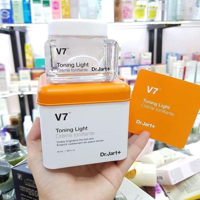 Kem Dưỡng Trắng Da ⚡ [GIÁ HỦY DIỆT] ⚡ Kem Dưỡng Da Chuyên Sâu Và Ngừa Thâm Nám V7 Toning Light Dr.Jart + 50ml