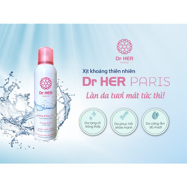 Xịt Khoáng Dr.Her Paris Pure Water Spray