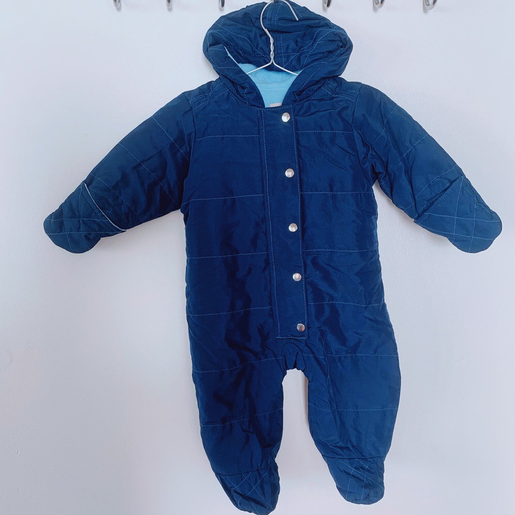 SALE – BODYSUIT BÉ TRAI & GÁI – NIKE – SIZE 3-6 THÁNG – XANH NAVY – 2 LỚP (COTTON TRONG, POLYESTER NGOÀI) – KÍN TAY CHÂN