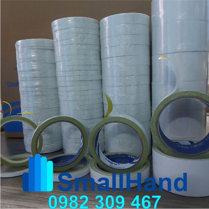 Băng dính 2 mặt vàng dầu – Dùng trong công tác VPP, dán hồ sơ, bao thư, bưu thiếp...