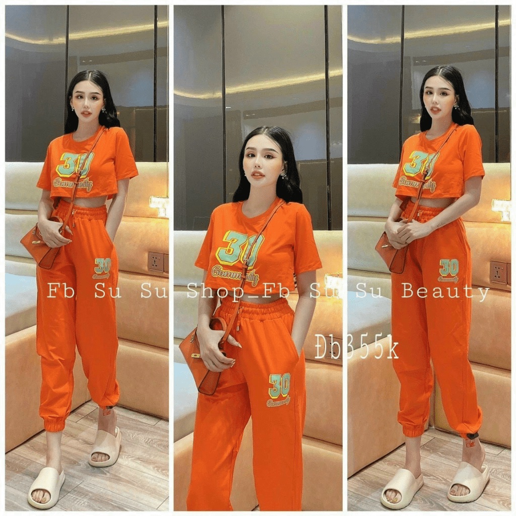 [ STYLE THỂ THAO/ NĂNG ĐỘNG ] SET ÁO/ QUẦN NỮ COTTON, MẶC ĐI CHƠI/ DU LỊCH/ THỂ THAO, HÀNG CAO CẤP CHẤT VẢI MỊN, DỄ CHỊU