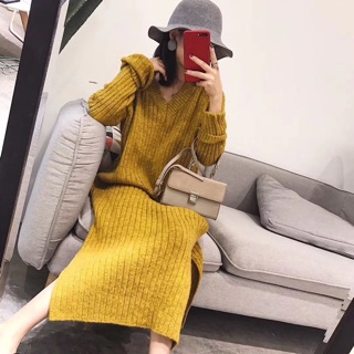 Váy len dáng dài hàn quốc- kèm ảnh thật hàng quảng châu❤️