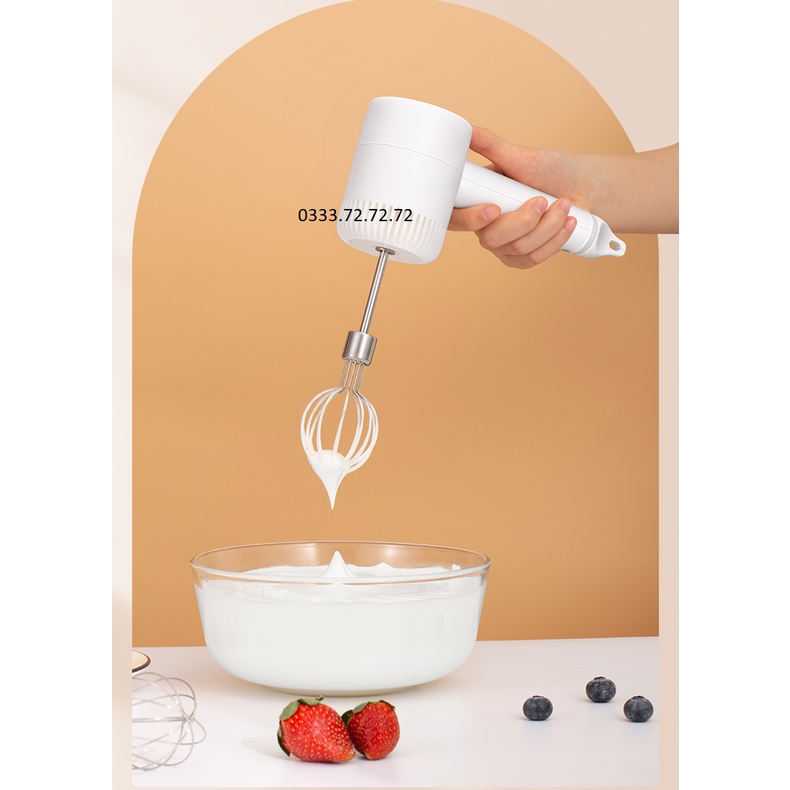 Máy đánh trứng cầm tay,máy xay tỏi ớt đa năng xay thịt xay củ quả có sạc tích điện