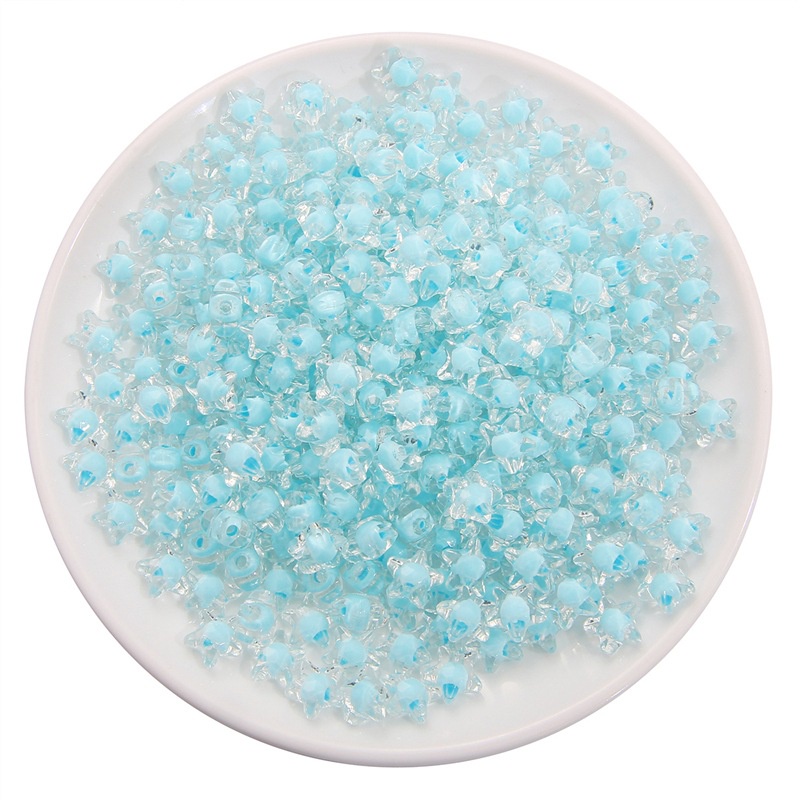 Bộ 80 Hạt Nhựa Acrylic Hình Ngôi Sao Màu Sắc Ngọt Ngào Kích Thước 11mm Dùng Làm Đồ Trang Sức Thủ Công