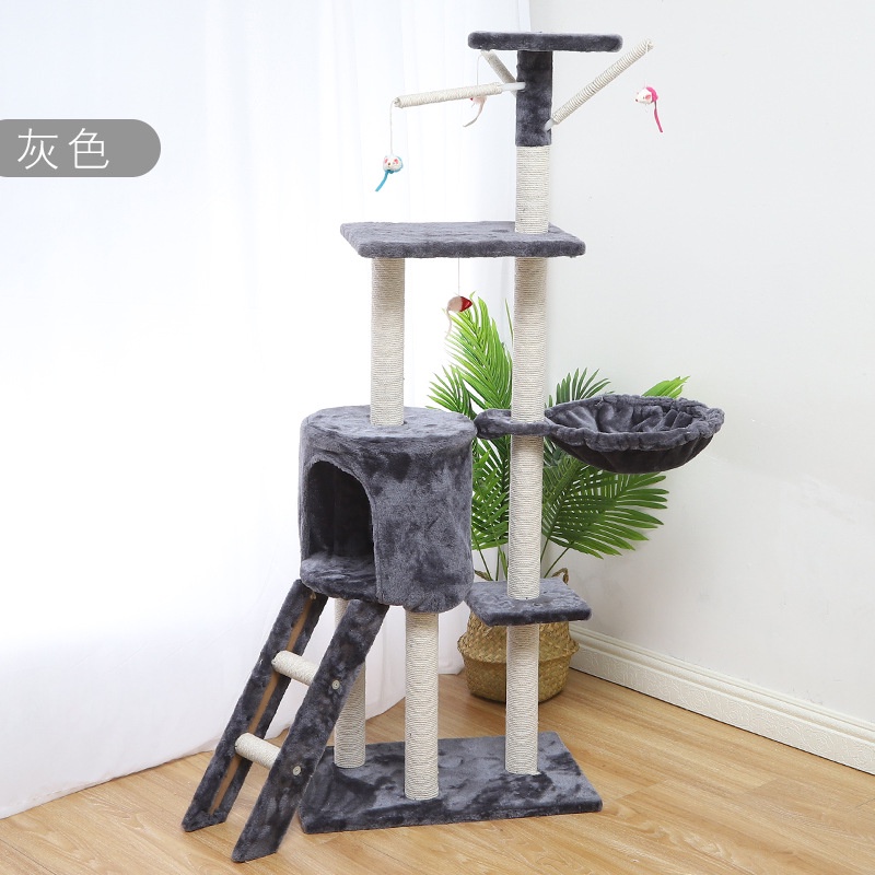 CATTREE Cho Mèo, Nhà Cây Cho Mèo, Trụ Cào Móng Cho Mèo 5 Tầng Có Võng Và Đồ Chơi Đi Kèm - DCCM72