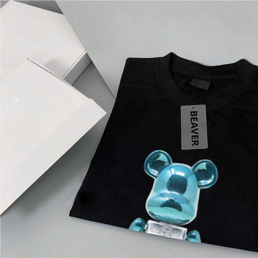 Áo Phông Gấu Xanh Lấp Lánh Phong Cách Nam Nữ Siêu Hot Bản Lớn Phối Sành Điệu Hot Mã GAREMSTORE