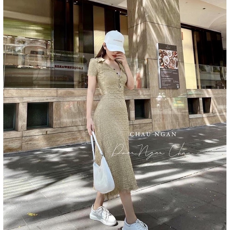 [Mã FAMARAL1 giảm 10K đơn 50K] Váy Body Xốp Nhăn Dáng Dài Cổ Sơ Mi Hàng Đẹp Chất Mềm✌️Ảnh Thật | BigBuy360 - bigbuy360.vn