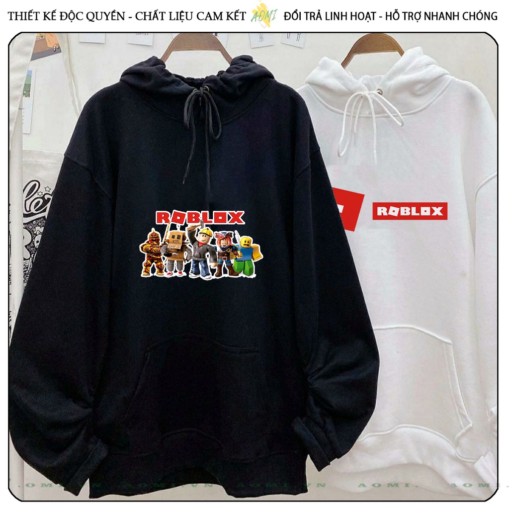 Áo khoác Nỉ Bông HOODIE robloxing game tay dài da cá mũ trùm đầu unisex full size AOMIVN