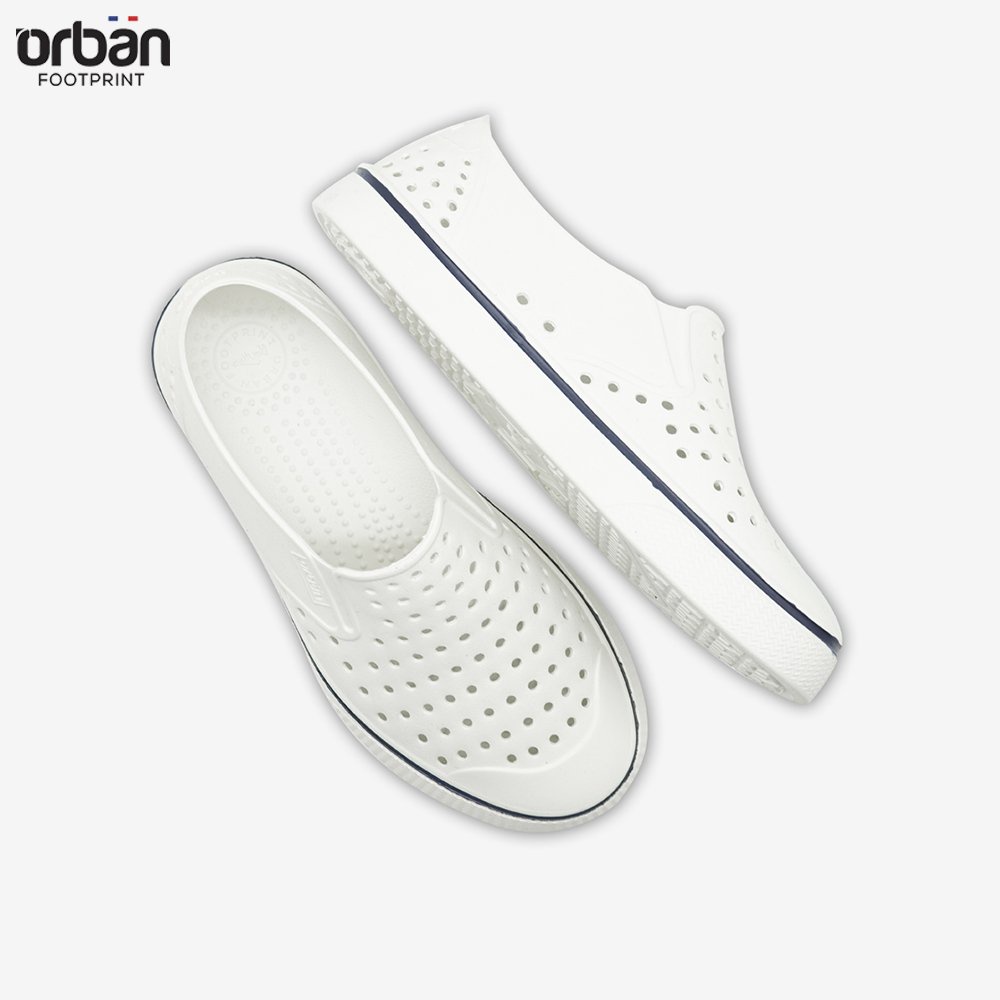 Giày lỗ Urban Footpritn EVA fylon Trắng Lé Xanh Chàm (D2201 AD5)