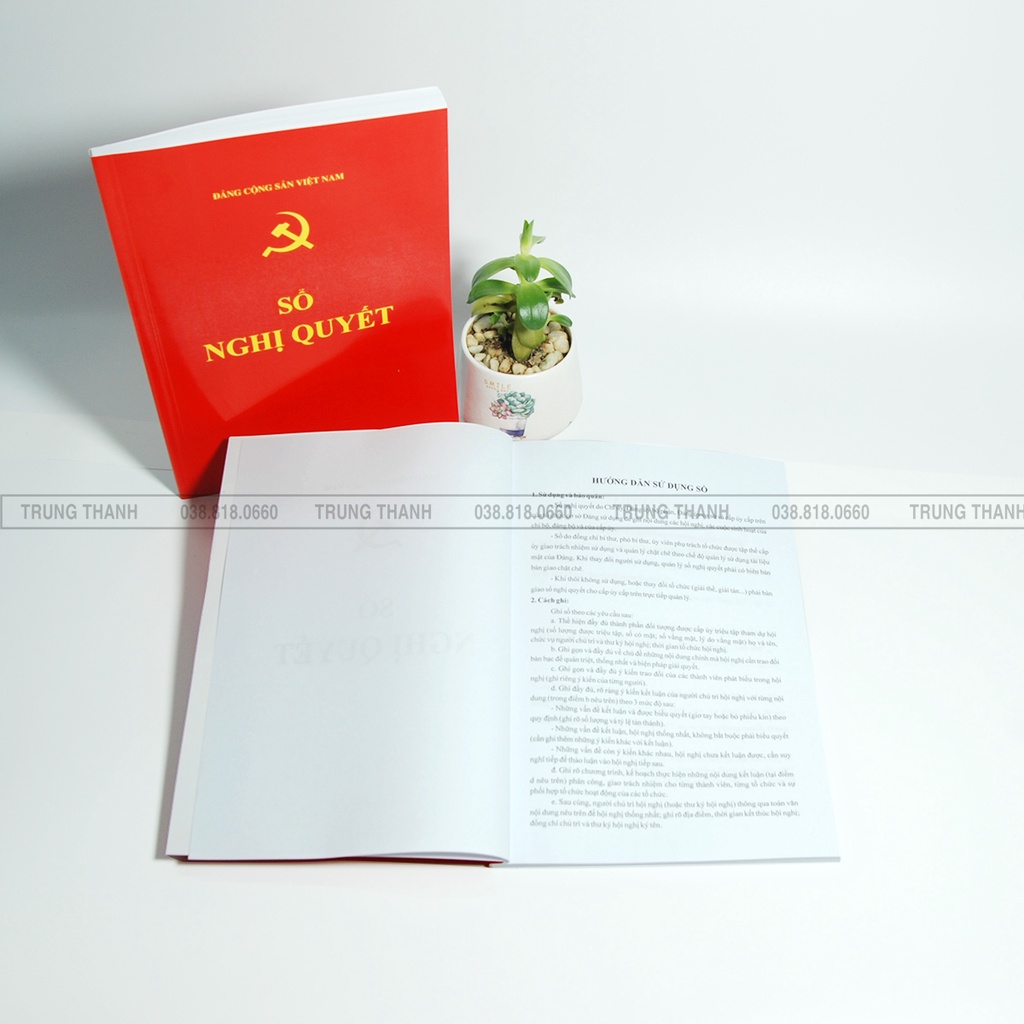 Sổ Nghị Quyết, kích thước A4, ruột 160 trang