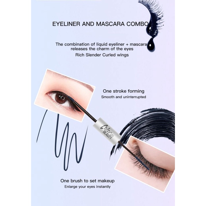 Bộ mascara và bút kẻ mắt dạng lỏng hai đầu màu sắc kết hợp chống nhòe
 | WebRaoVat - webraovat.net.vn