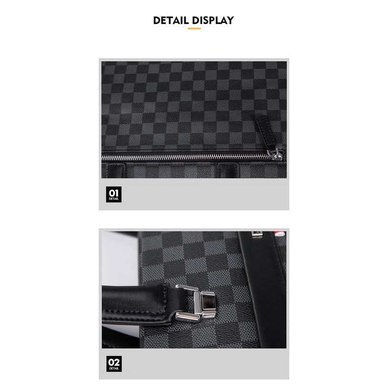 Cohnim Kevin Túi tote công sở da nam chính hãng, Túi đựng máy tính xách tay 14 inch