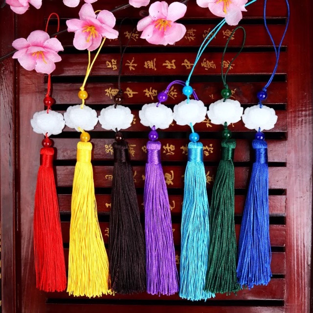 Ngọc bội tua rua hoa sen tam sinh tam thế