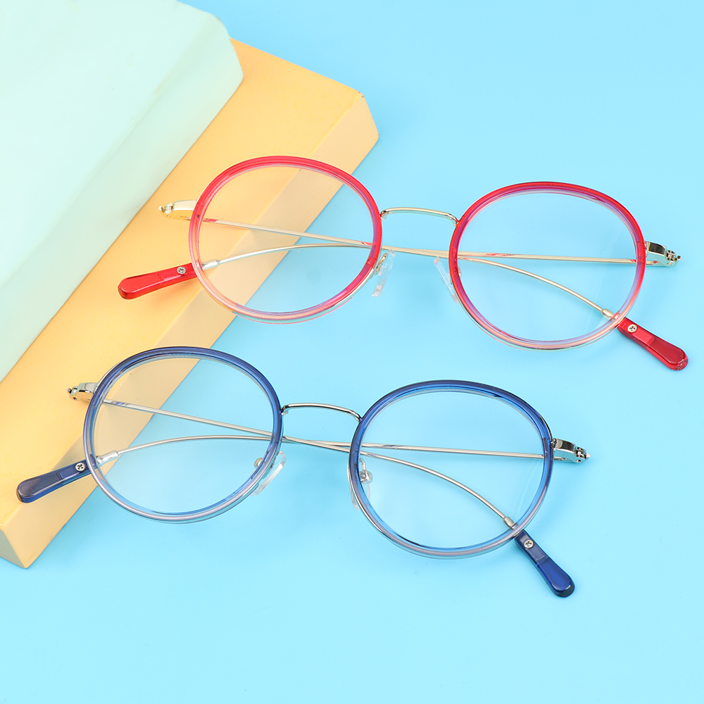 Mắt kính gọng kim loại hình tròn thời trang cổ điển cá tính