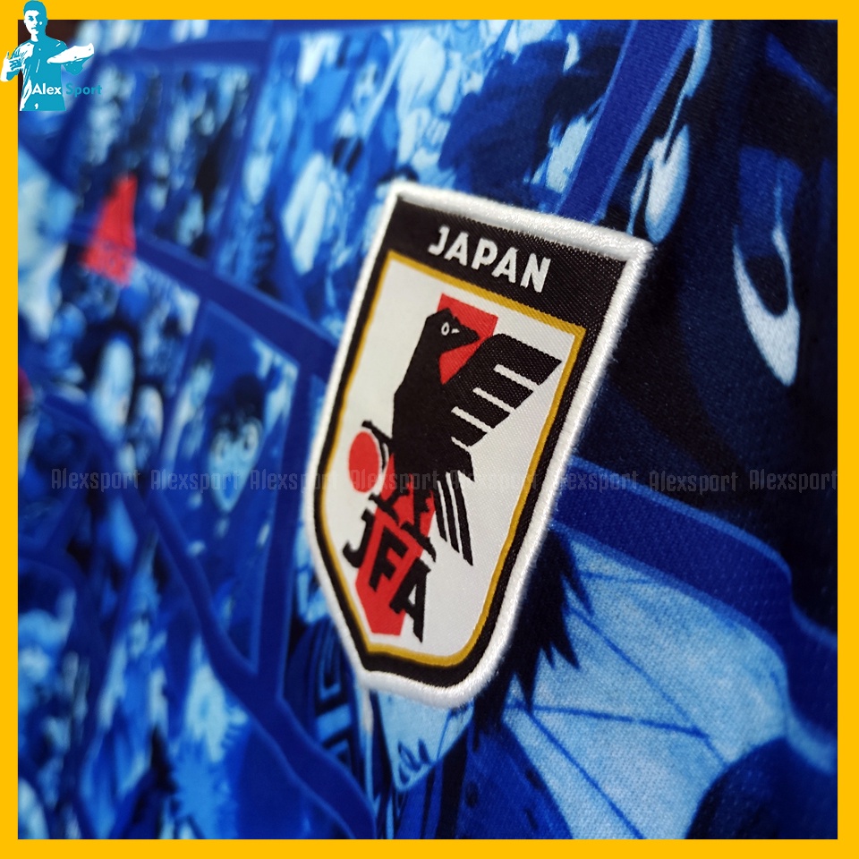 LOGO THÊU Bộ Quần Áo Bóng Đá ĐTQG Nhật Bản 22-23 Anime Bản Đẹp Thoáng Khí - Alex Sport