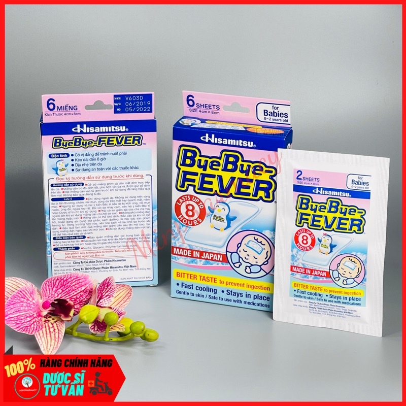Miếng dán hạ sốt nhanh trẻ em Hisamitsu Bye Bye-Fever for babies  - Minpharmacy