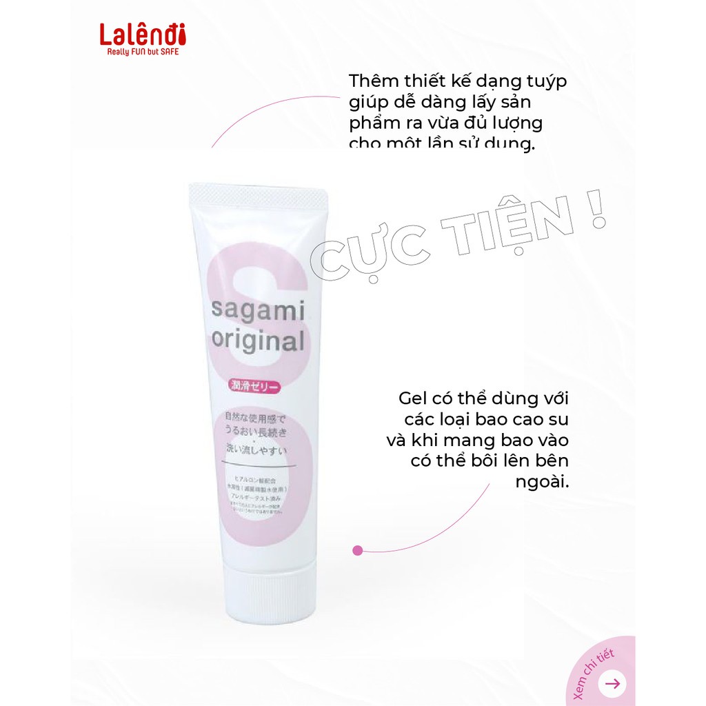 Gel bôi trơn cao cấp Sagami Original Nhật Bản, gel gốc nước 60g | Lalendi Store