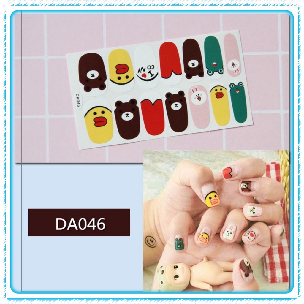 Bộ sticker ❌FREESHIP❌ dán móng tay 3D siêu đẹp [DA041-060]