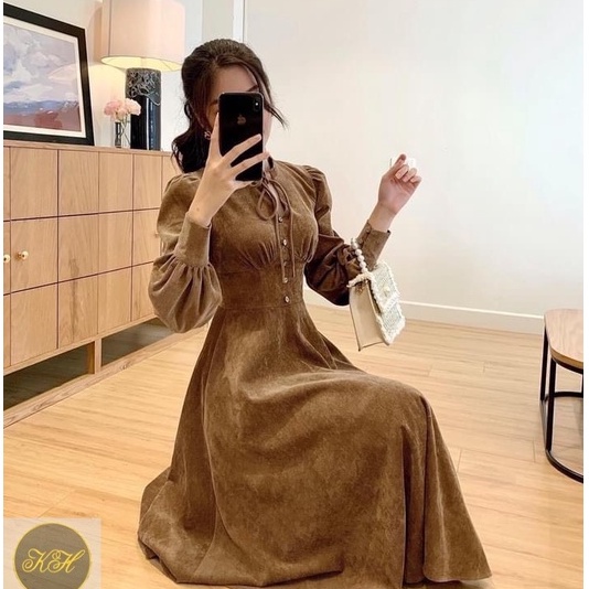 Đầm [váy] nữ hàng thiết kế dự tiệc, tiệc cưới, đi chơi thiết kế dáng dài sang trọng chất dạ nhung cao cấp | BigBuy360 - bigbuy360.vn