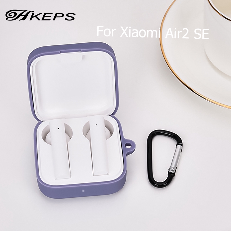 Hộp Đựng Tai Nghe Bluetooth Xiaomi Air2 Se Bằng Silicone Mềm Chống Sốc Kèm Móc Khóa