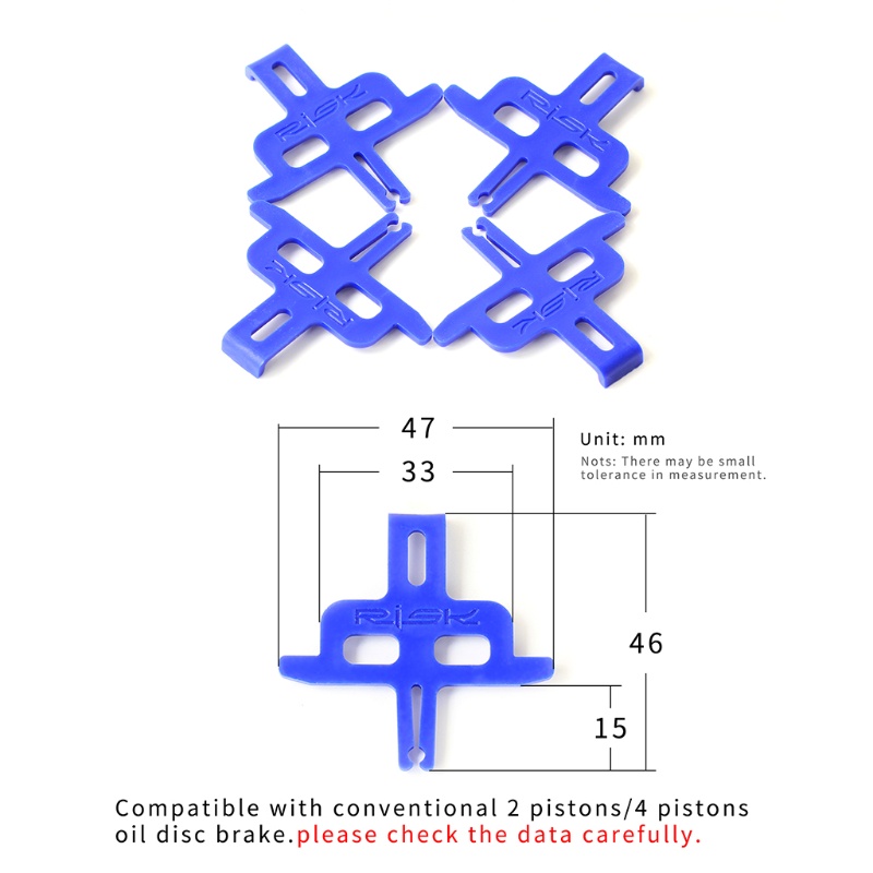 Set 5 Đệm Phanh Thủy Lực Màu Xanh Dương Cho Xe Đạp Leo Núi